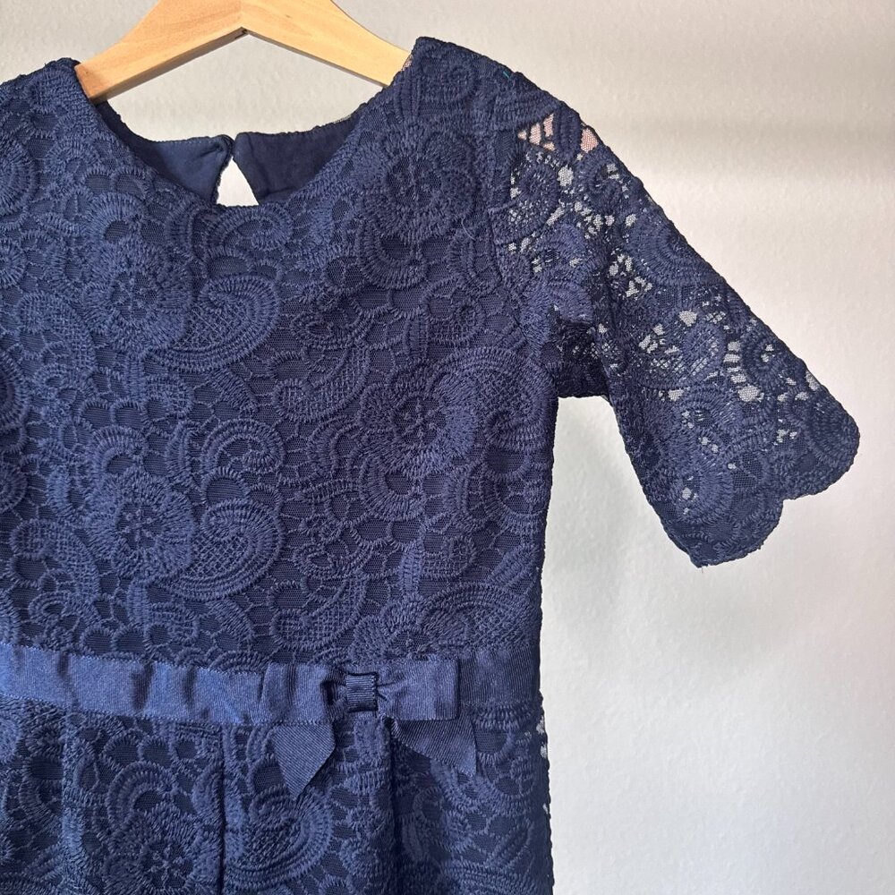 Janie and Jack Girls Navy Lace Jumpsuit Size 5 NWOT | Special Occasion Dressy